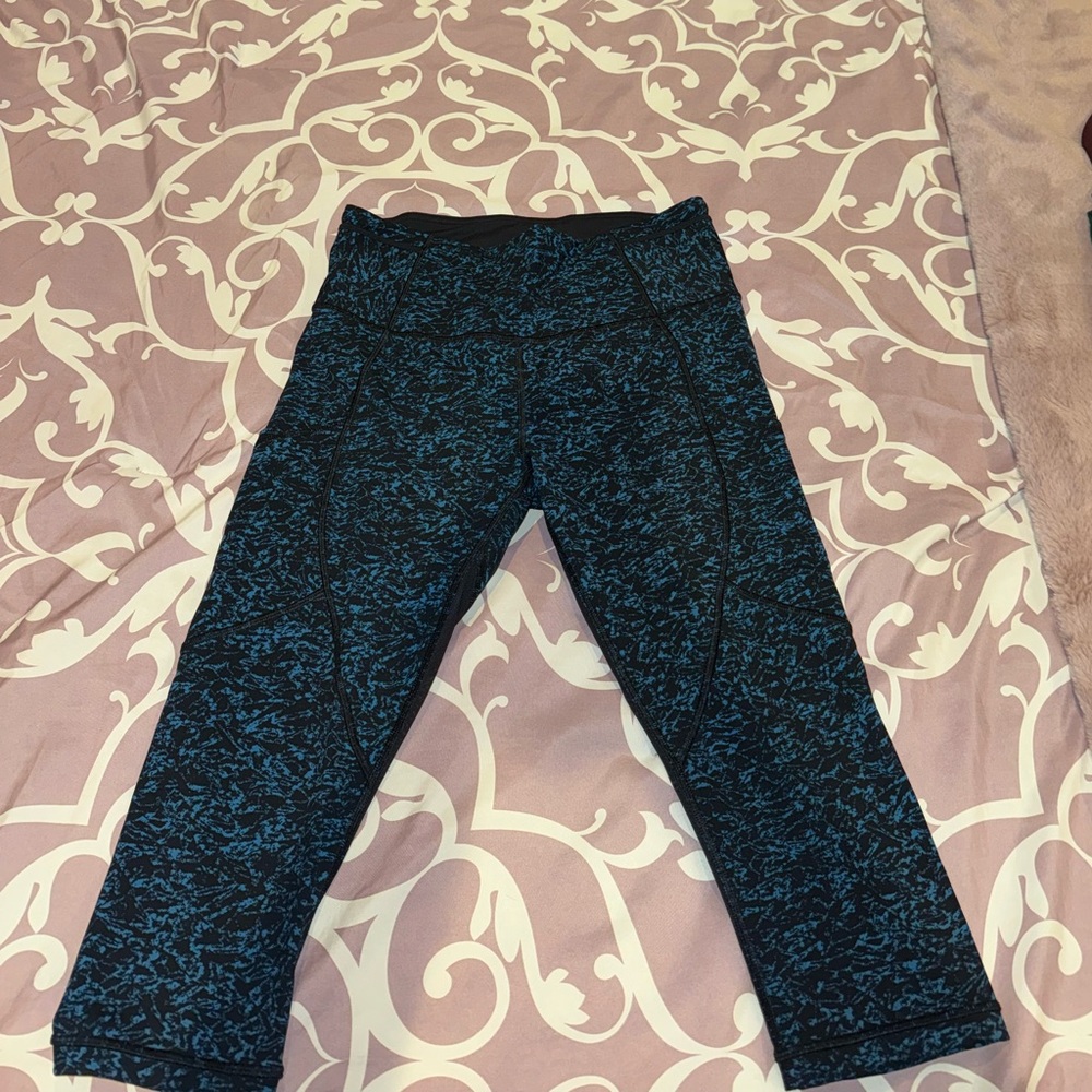 lululemon athletica Blue and Black Leggings